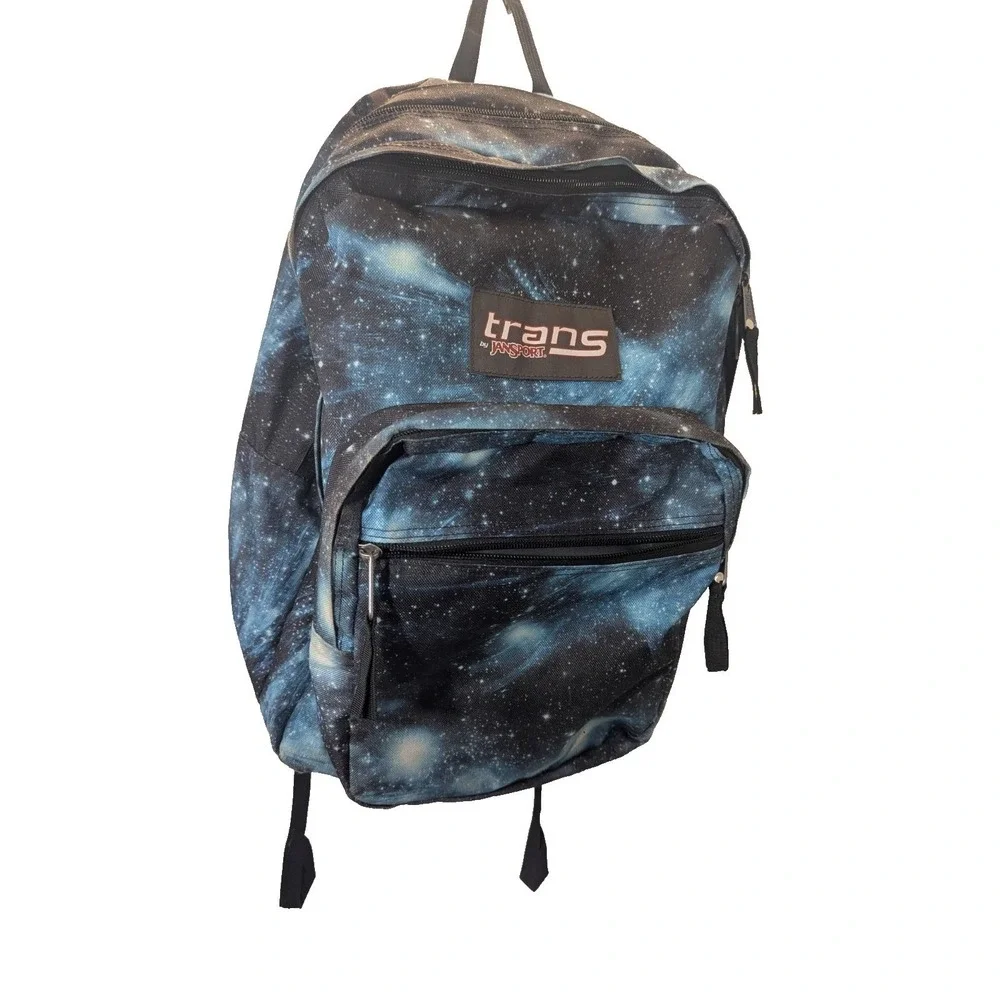 Jansport Trans backpack Cosmos Lightweight blue Black School Hiking Sports